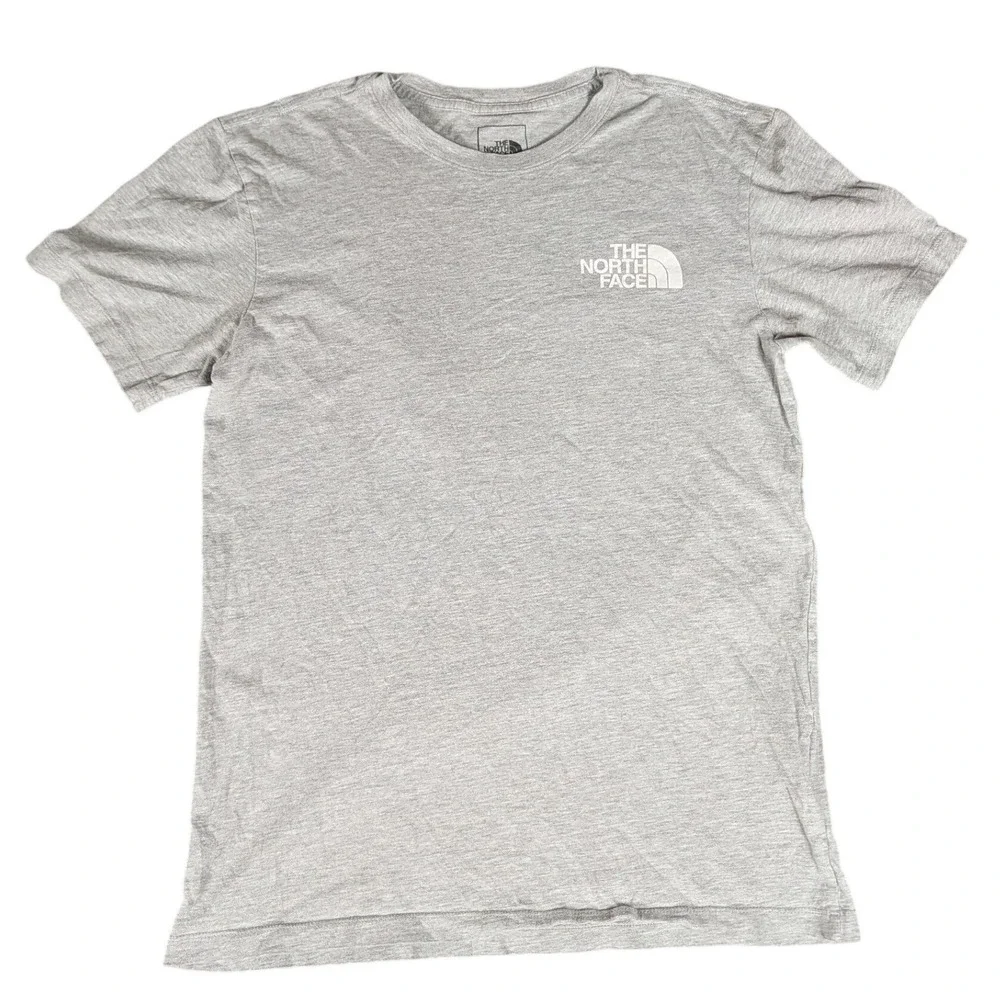 The North Face Mens Gray Box Logo Graphic Short Sleeve T-Shirt NF0A3R1G